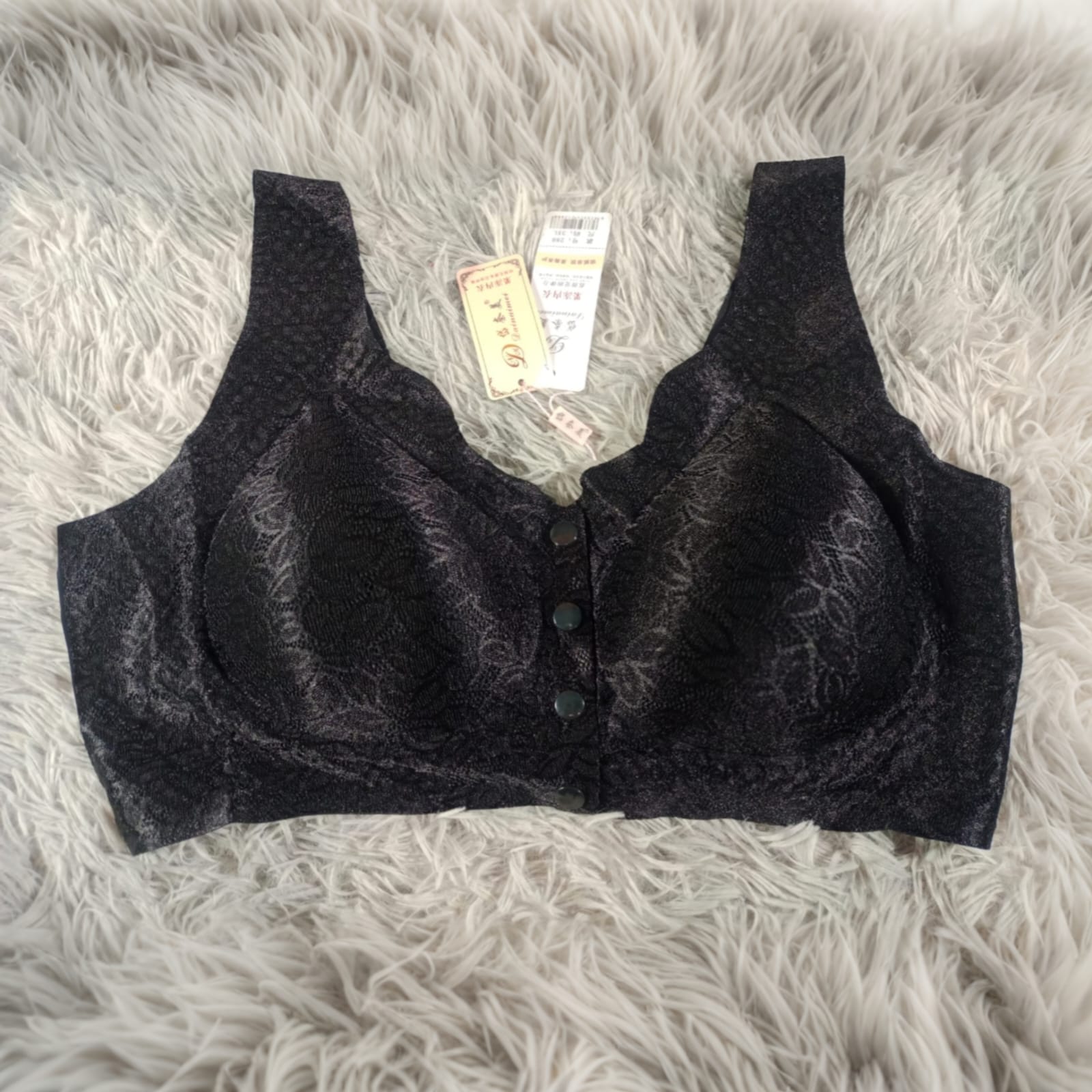 Imported Premium Front Button Maternity Bra with Outer Lace Design for Women - Image 2