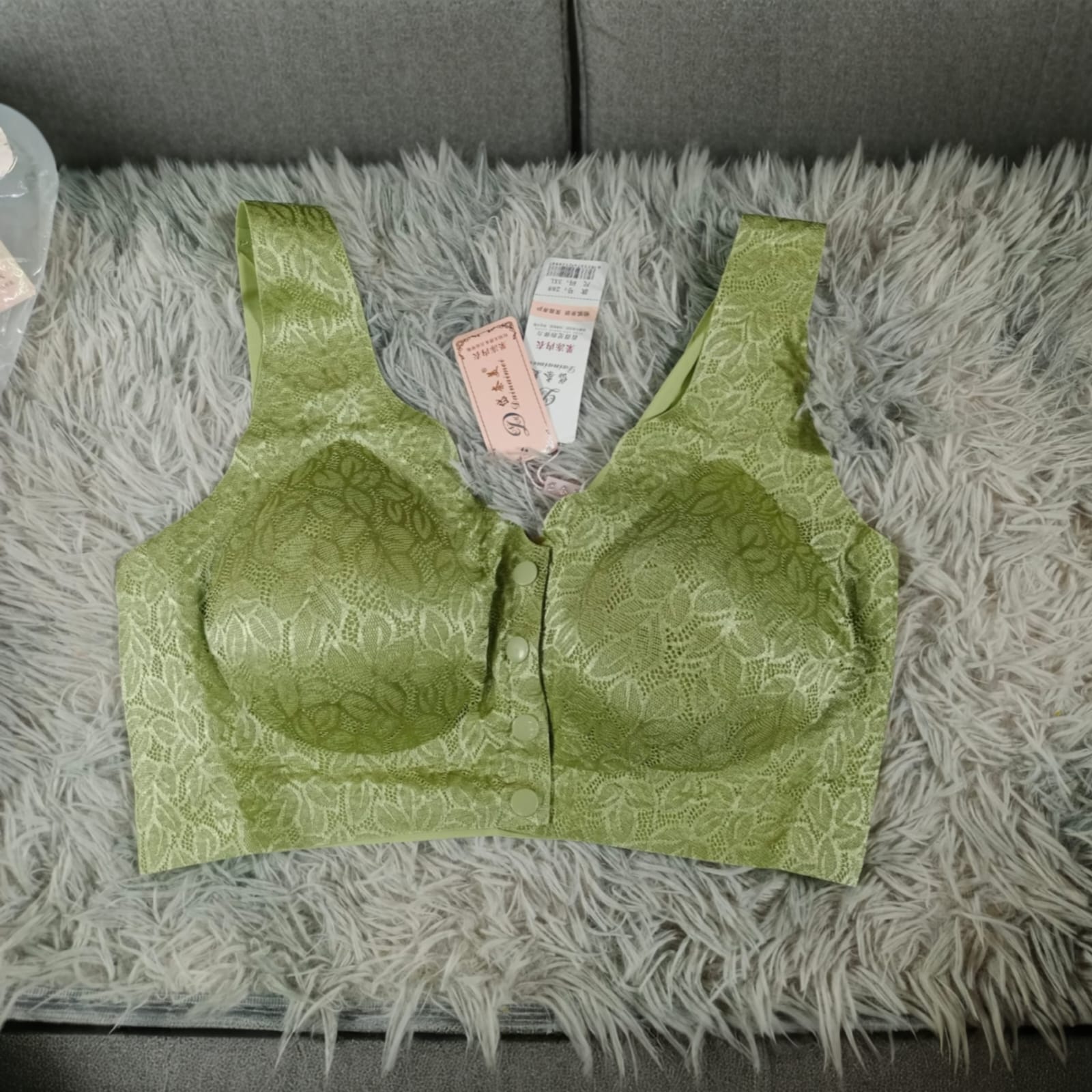 Imported Premium Front Button Maternity Bra with Outer Lace Design for Women - Image 5