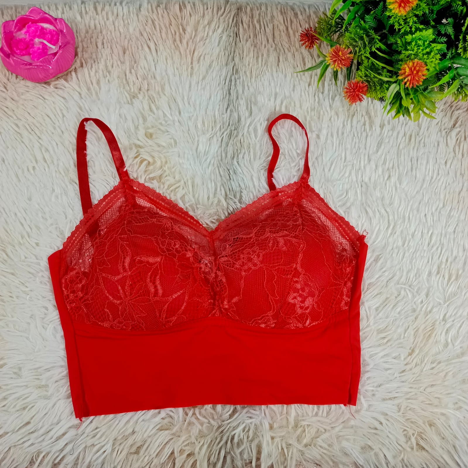 Premium Quality Floral Lace Bralette Comfort Bra Top for Women